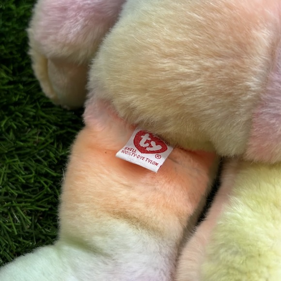TY Beanie Buddies 14” Plush - Tie Dye Peace Bear - 1999 - Picture 5 of 5